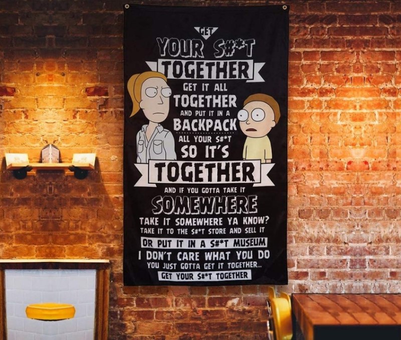 Rick And Morty Wall Banner Thestrangets The Best Ts And Products